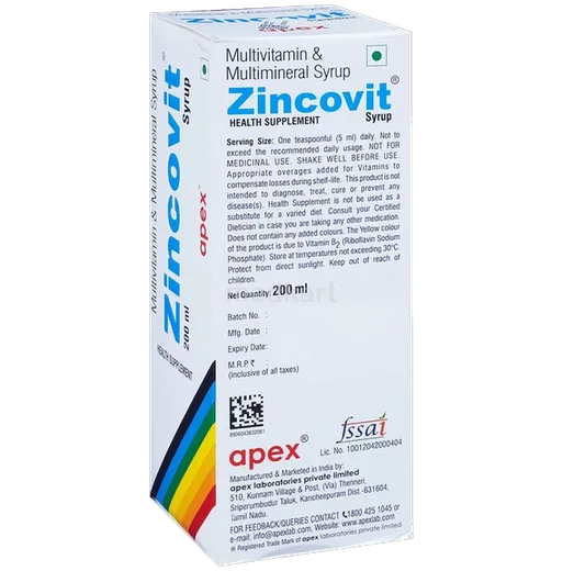 zincovit syrup 200 ml